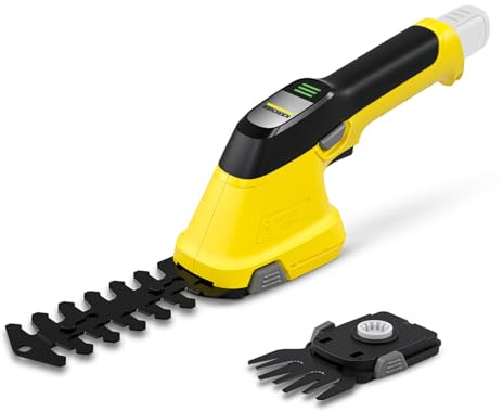 Kärcher GSH 4-4 Plus Cordless Grass and Shrub Shear, 2 in 1 Function Grass Blade 8 cm and Shrub Blade 11 cm, Maximum Power 440-660 m, Can be used with 4 V Battery Excluded