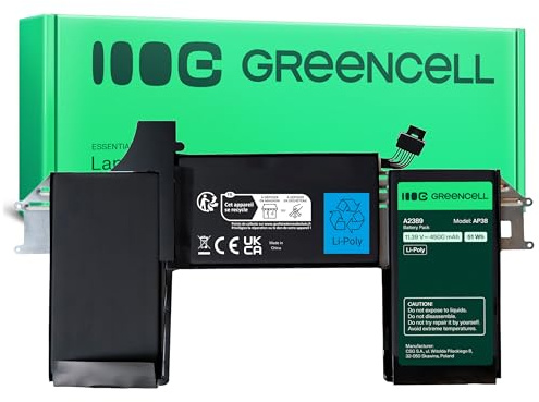 Green Cell Batteri för Apple MacBook Air M1 13 A2337 (2020) Laptop (2700mAh 11.3V Svart)
