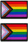 2 Stück Völlig LGBT Regenbogen Flagge Patch, Rainbow Bestickter Verschluss, Emblem zum Aufnähen,Schwulenstolz Patches für Rucksäcke, Mützen, Westen, Helme, Jacken, Kleidung
