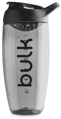 Bulk x Promixx Pursuit Ecozen Shaker | Negro | 700ml | Ecológico & Resistente a Golpes | Tapa Antifugas | Agitador Snap-Fit para Shakes Suaves | Uso Diario