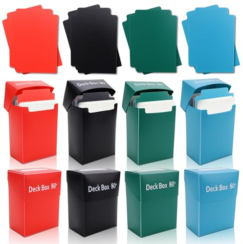 YICH Deck Box Lot de 8 boîtes de rangement pour MTG, 95 x 72 x 47 mm, pour 80 cartes à collectionner, en plastique