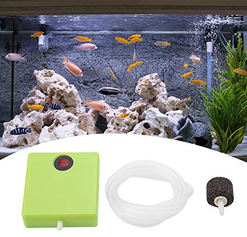 Bewinner Bärbar Akvarieluftpump, Batteridriven Luftare med Luftsten, Tyst Syrepump för Fiske, Nödbackup, 80-100 L Vatten, Upp Till 10 Timmars Arbetstid