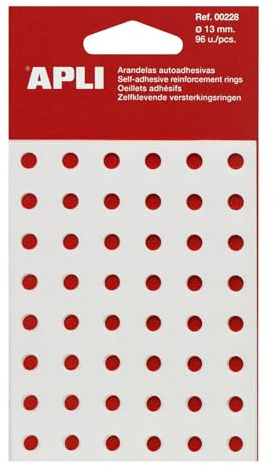Apli 228 - Pack of Reinforcement Rings - 96 Units - Transparent