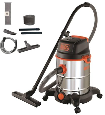 BLACK+DECKER Aspirateur Solides et Liquides BXVC30XDE (1600 W, 30 litres)