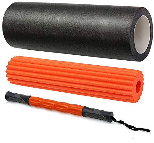 FXR Sports 3 in 1 Yoga Massage Foam Roller Spike Set