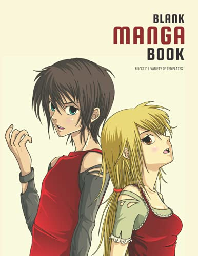 Blank Manga Book: Create Your Own Manga & Anime Sketchbook – Blank Manga Panels Pages | Manga Anime Blank Comic Book Draw Your Own Comics | Manga ... Cute Anime Girl & Boy Fantasy (8.5”x11”)