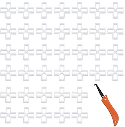 Lot de 200 entretoises pour carrelage de 10 mm, joints en forme de croix, structure creuse en plastique, entretoises pour dalles de dallage, dalles de jardin, système de nivellement de carrelage