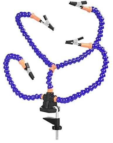 C100AE Flexible Helping Hands Soldering Station Third Hand Soldering Station Tool PCB Holder Accessories Helping Hand Stand with Table Clamp for Electronic Repair Craft Figurine DIY Soldering Tools