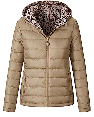 Storm Island® Ladies Jackets Women Reversible Winter Down jacket Lightweight Packable Jackets for Women Zipper Hooded Jacket with Pockets Women Windproof Waterproof Jacket Coat Ladies UK Size S-XL