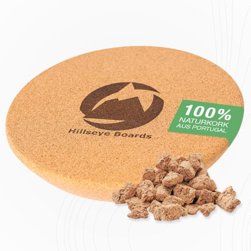 HILLSEYE - Semisfero in sughero di alta qualità, ideale per fitness, surf, riabilitazione e allenamento dell'equilibrio
