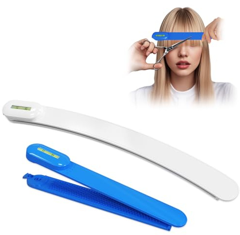 TagRecove Professional Hair Styling Tools: DIY Layering and Trimming Kit with Clips, Guide for Bangs, Layers, Split Ends - Blue