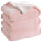 BEDSURE Kuscheldecke - Warm Sherpa Wolldecke & Sofadecke, Flauschig Sofaüberwurf Decke, Dicke Couchdecke, Fleecedecke, Flauschige Wohndecke für Couch, Rosa, 220x240 cm, XXL