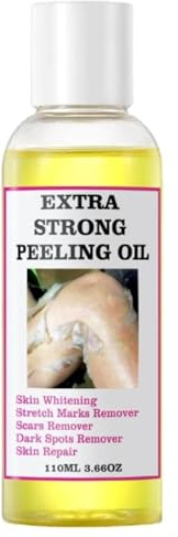 Exfoliante Facial – Aceite Peeling Amarillo Potente para Piel Oscura | Eliminación de Células Muertas, Suaviza e Ilumina la Piel | Exfoliante Corporal y Facial Intensivo 110ml (1pcs)