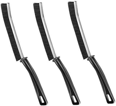 MUTORE Crevice Cleaning Brush 3PCS,Hard Bristle Long Thin Cleaning Brushes Tools for Bathroom Kitchen and Window Groove