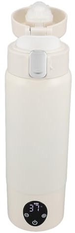 Hervidor Eléctrico Portátil, Calentador de Leche de 300 Ml de Capacidad, Calentador de Agua Caliente, Recargable por USB, Calentador de Botellas de Viaje Inalámbrico para Leche