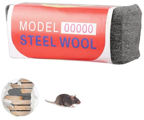 Lana de Acero, 1 Piezas 00000 Lana de Acero, Fácil de Cortar, Pulir, Limpiar Persianas de Plástico, para Rellenar Agujeros y Grietas en Paredes, para Habitaciones, Garajes y Jardines