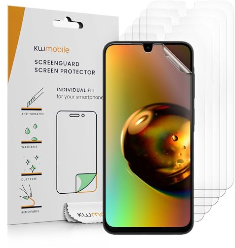 kwmobile Screen Protectors Compatible with Samsung Galaxy A26 5G Screen Protector - 6X Ultra-Clear Transparent Phone Films