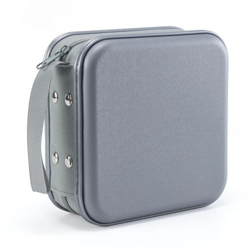 LIOVODE DVD-Tasche,48 Kapazität CD-Hülle Halter Lagerung Veranstalter Hartplastik Schutz Disc-Geldbörse für Auto (48 Kapazität, Grau 48)