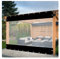 Transparente Pergola-Vorhänge, wasserdichte PVC-Pergola-Seitenteile für den Außenbereich mit Ösen, 0,5 mm, strapazierfähige Plane für Pavillon, Veranda, anpassbar (Farbe: Schwarz, Größe: 3 x 2 m)