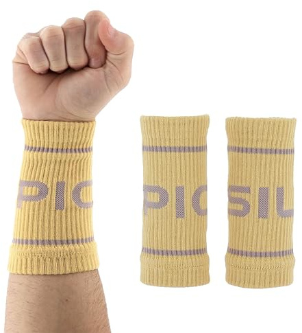 PICSIL Poignets de Sport en Coton - Absorbants, Respirants et Confortables - pour la Gym, la Course à Pied, Le Tennis et Plus Encore - Unisexe (Rise)