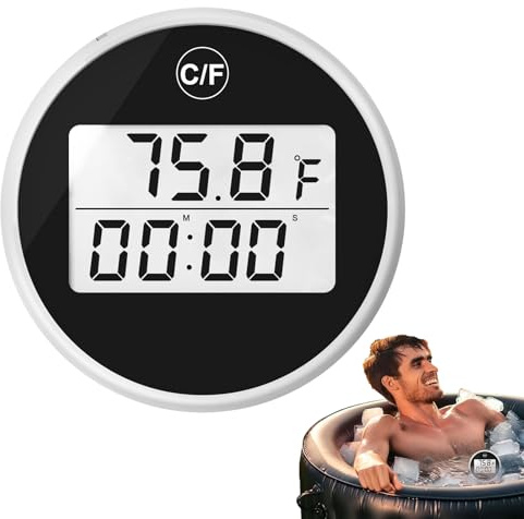 Termometro per Temperatura Acqua Bagno di Ghiaccio | Doppia Misurazione Temperatura Vasca Automatica | Strumento Intelligente Per Giardino Acquario Piscina All Aperto Bagno,Per Casa Idromassaggio Pisc