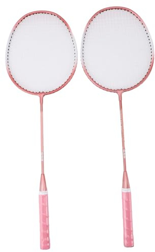 Generic Set di Racchette da Badminton per Esterni con velocità Migliorata per Adulti e Bambini, Leggere e Flessibili, Perfette per i Giochi in Giardino (PINK)