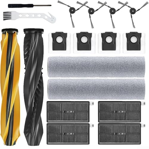 Vacuum Cleaner Replacement Kit With Main Brush Side Brushes Filters Mop Cloths Wiper Rollers Dust Bags Cleaning Tools Compatible For Dreame Aqua10 Ultra