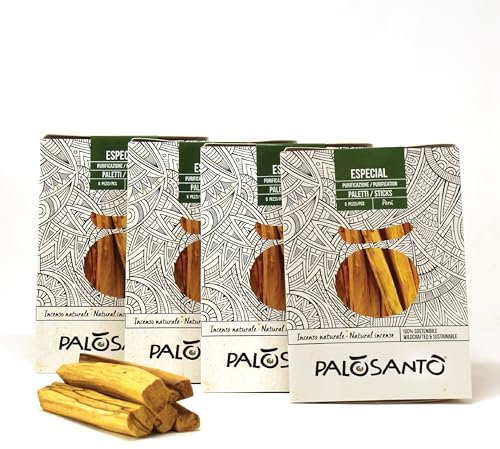 PALOSANTO - Palo Santo Räucherholz - Räucherstäbchen Especial – Natürlicher Weihrauch – Intensives und kräftiges Aroma - Original Bursera Graveolens – 20 Stck.