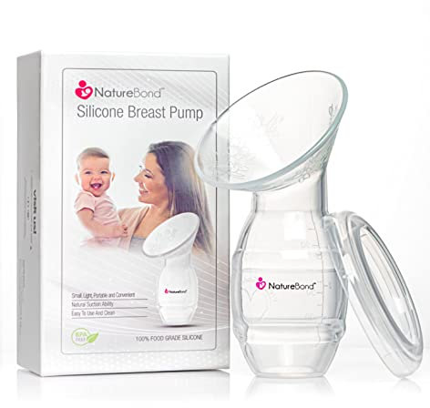 NatureBond Manual Breast Pump. Home Basic Set - Silicone Breast Pump 100ml, Dust Cover Lid
