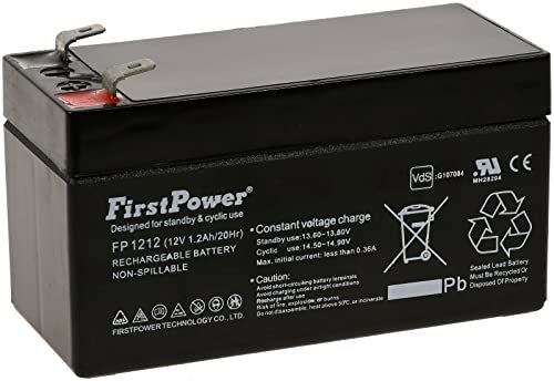 FirstPower Blei-Gel Akku FP1212 1,2Ah 12V VDs, 12V, Lead-Acid