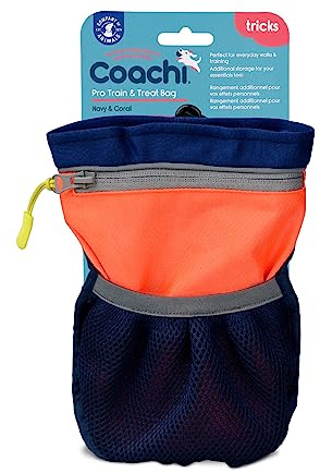 Coachi Pro Train & Treat Bag, Pouch. Dog Trainers and Professional Walkers, Extra Large Storage, Secure Attachment Options, Zipped Pocket, Magnetic Closure. Suitable for Dog Walking & Training
