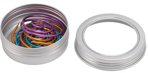 Aguja de Tejer de Cable en Espiral de 9 Piezas con Caja de Almacenamiento, Aguja de Tejer de Cable en Espiral, Aguja de Tejer Circular de Metal Aguja de Cable Pasador de Mantón