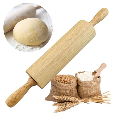 Nudelholz Teigroller mit Gleitlager 27.5cm Nudelholz als Backzubehör, Backrolle aus Holz zum Teigrollen, zum Kochen & Backen