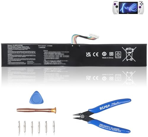Woskjxas C41N2208 Ersatzbatterie für ASUS ROG Ally (2023) RC71L NR2301L Handheld Gaming Console, C41N2208 Konsole Batterie