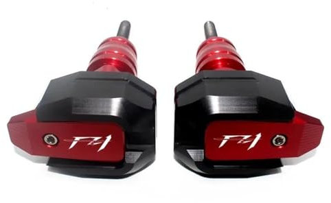 HZBHD Falling Protection Motorcycle Engine Cover Frame Sliders Crash Pad Protector For Y&amaha FZ1 FZ6 FZ8 For FAZER FZ1N FZ6N FZ8N Falling Protection Frame Sliders Protector(RED,X-2)