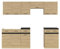 BLACK RED WHITE Küchenzeile Junona Line 240 cm Bernstein Eiche mit Arbeitsplatte