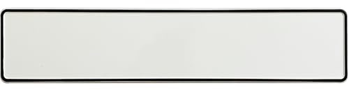 Blanko Kennzeichen Schild 520x110 mm – weiß mit schwarzem Rand – Aluminium KFZ Nummernschild zum Selbstbeschriften – Auto Deko Schild für Hochzeit Party Fotos