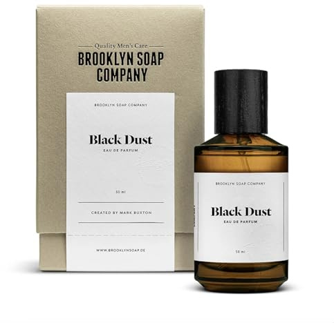 Black Dust (50ml) · Brooklyn Soap Company · Würzig-warmes Eau de Parfum für Männer · Mit Kardamom, Weihrauch, Tonka & rotem Pfeffer · Langanhaltender Herrenduft
