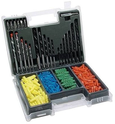 DRILL SCREWDRIVER BIT & WALL PLUG SET 300PCE TOOLS ACCESSORIES P322
