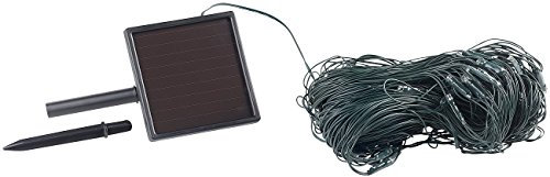 Lunartec Lichternetz außen: Solar-LED-Lichternetz, 198 LEDs, kaltweiß, 3 x 3 m, IP44 (Outdoor, Solar außen, Weihnachtsbaumbeleuchtung kabellos)