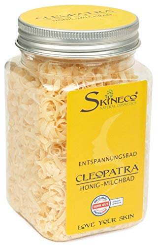 Skineco Milchbad Cleopatra | nachhaltiger Badezusatz mit Honig & Ziegenmilch | sanfte Badessenz für empfindliche Haut | Entspannungsbad | Pflegebad | handgemachte Naturkosmetik | zur Hautpflege