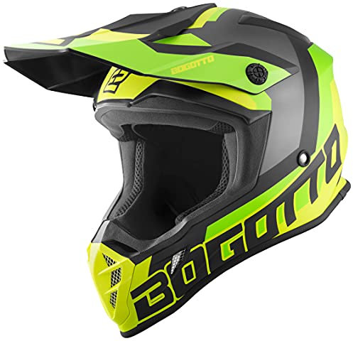 Bogotto V332 Unit Casque de Motocross, Gelb, L