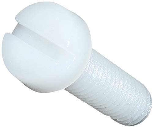 AERZETIX - Juego de 10 - Tornillo de Poliamida/Nylon M6x20 - Rosca métrica - Cabeza Cilíndrica/Ranurado/Plano/Redondo - Aislante - Bricolaje - Renovación - DIN 84 - C45323