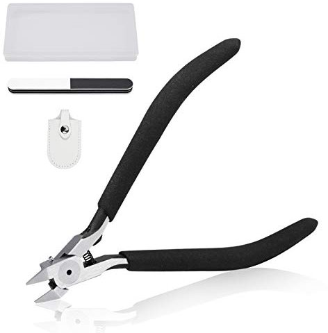 SPEEDWOX 12,7 cm Modellzange, Einzelklingenzange, Schwarz, Modellwerkzeuge, Bastelset, Zange, Kunststoff-Modellwerkzeuge mit Polierblock, für Kunststoff-Modell, Gundam, Gebäudereparatur und