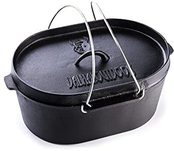 Valhal Outdoor Oven Dutch accessoires de cheminée de jardin - fonte - 9L, ovale