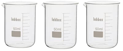 LBG 3.3 borosilikatglas bägare (50ml, 3)