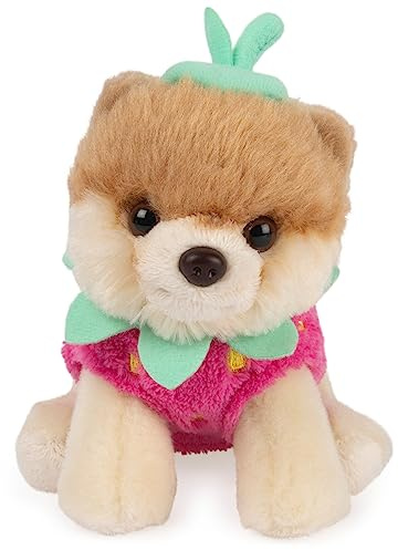 GUND Boo, The World’s Cutest Dog Strawberry Plush Toy, Pomeranian Stuffed Animal for Ages 1 and Up, Spring Decor, 5”