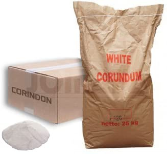 BOLSA DE DE CORINDON BLANCO 60, 0,212 – 0,30mm gramo fino para chorreadora arena, 25 KILOS