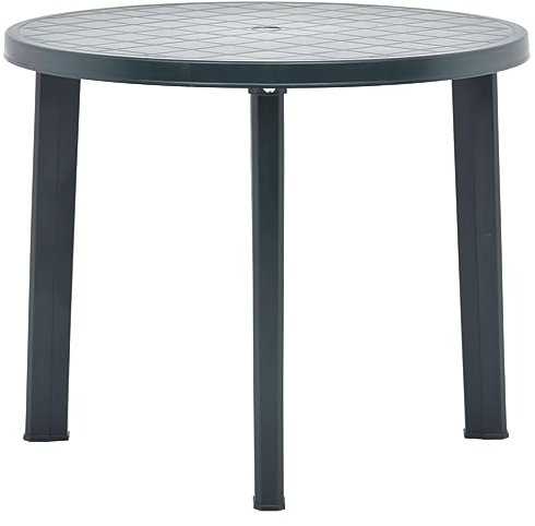 ADWOA Mesa de jardín de plástico Verde 89 cm Mesa Terraza Exterior Table Jardin Extensible