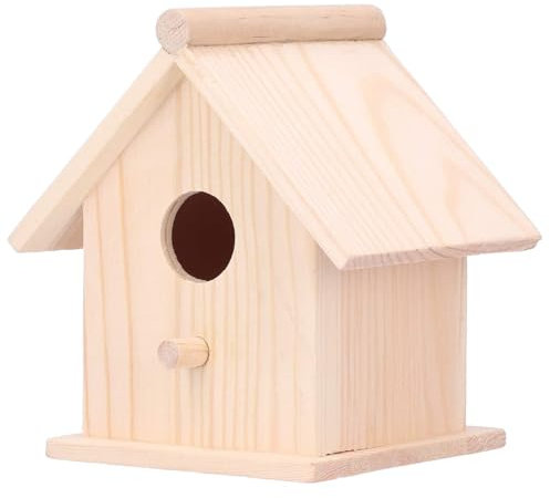 Casetta Uccellini Da Esterno, Legno Creatività Casetta Uccellini Mangiatoia per Da Esterno per Giardino All'aperto Uccelli Selvatici Fringuelli Cardinali Guardano Nidi Uccelli Giardino ﻿ ﻿